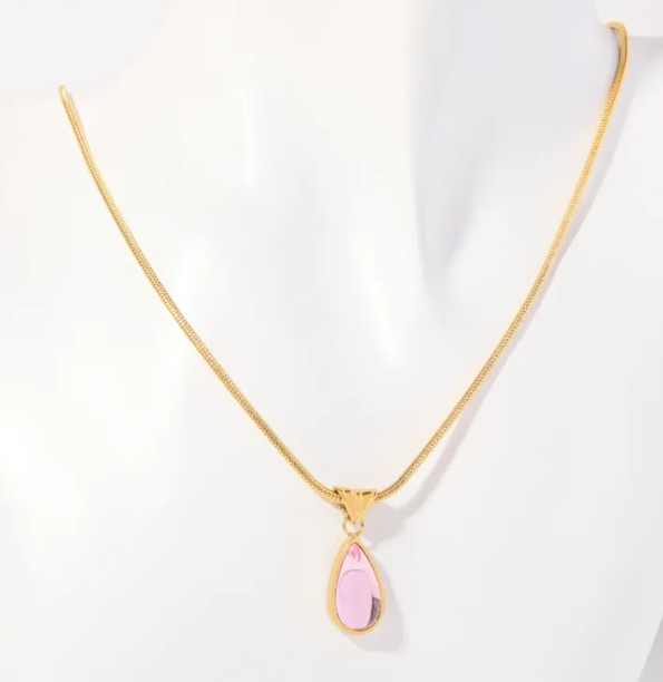 Elegant Ocean Water Drop Necklace