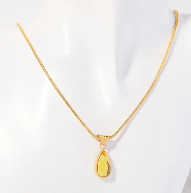 Elegant Ocean Water Drop Necklace