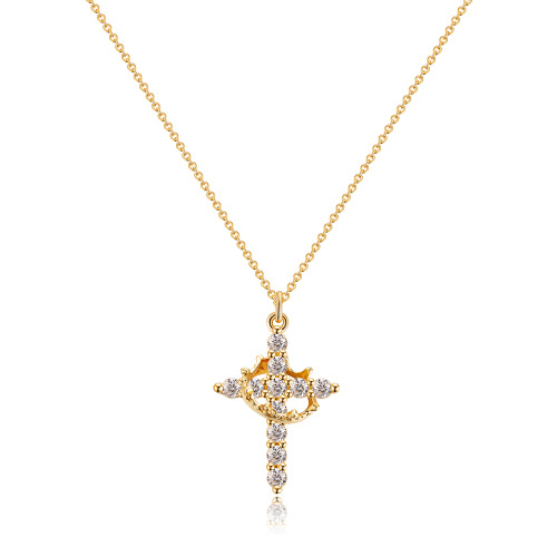 Luxora Cross Crown Necklace