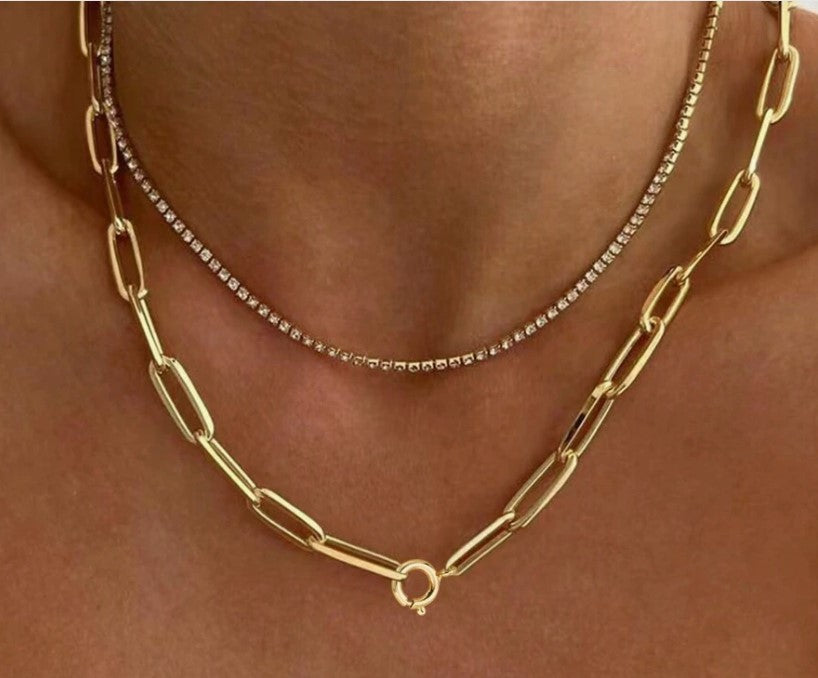 Hip-Hop Double-Layered Necklace