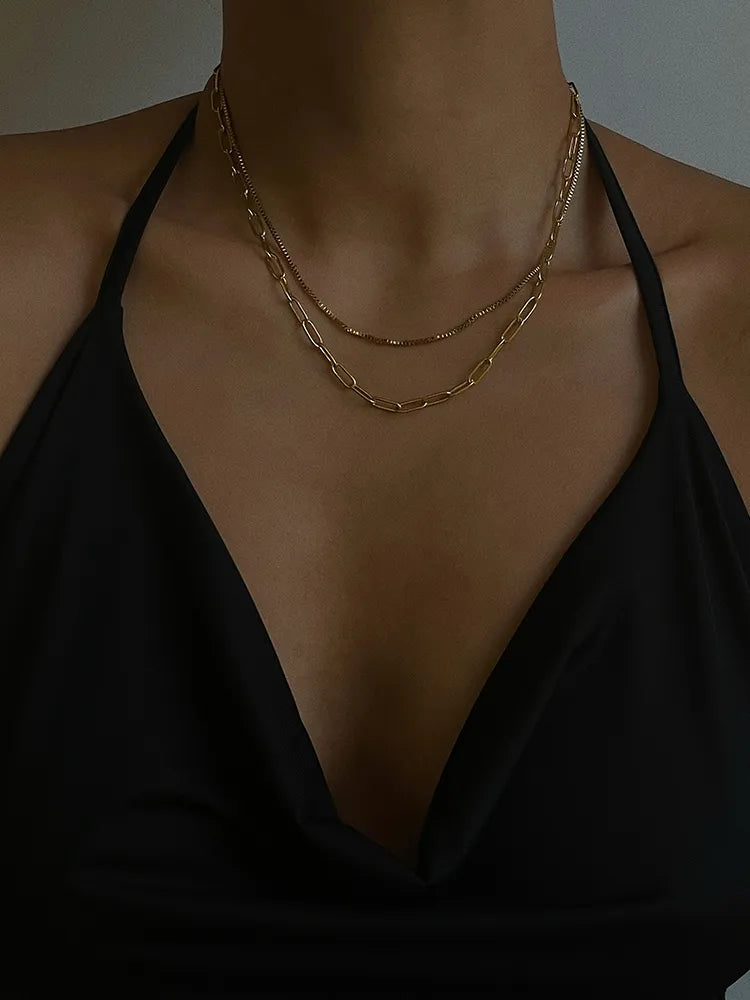 Hip-Hop Double-Layered Necklace