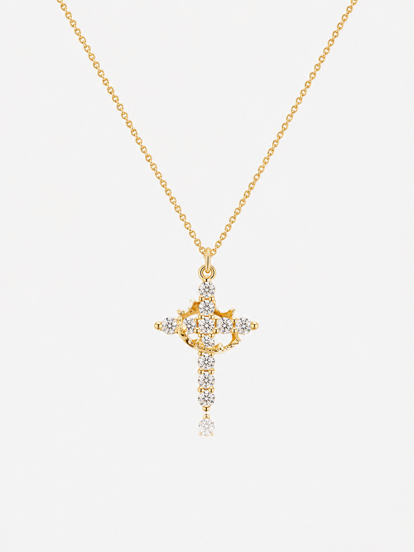Luxora Cross Crown Necklace