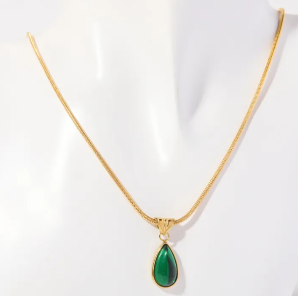Elegant Ocean Water Drop Necklace