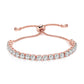 Adjustable Round Zircon Crystal Tennis Bracelet